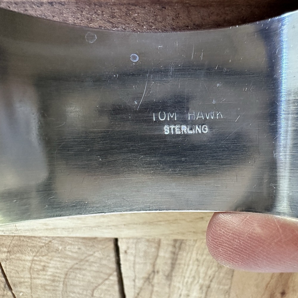 Tom Hawk Signed Navajo Open Cuff Bracelet 5.75 Modernist 925 Sterling 55.0g - Picture 8 of 13